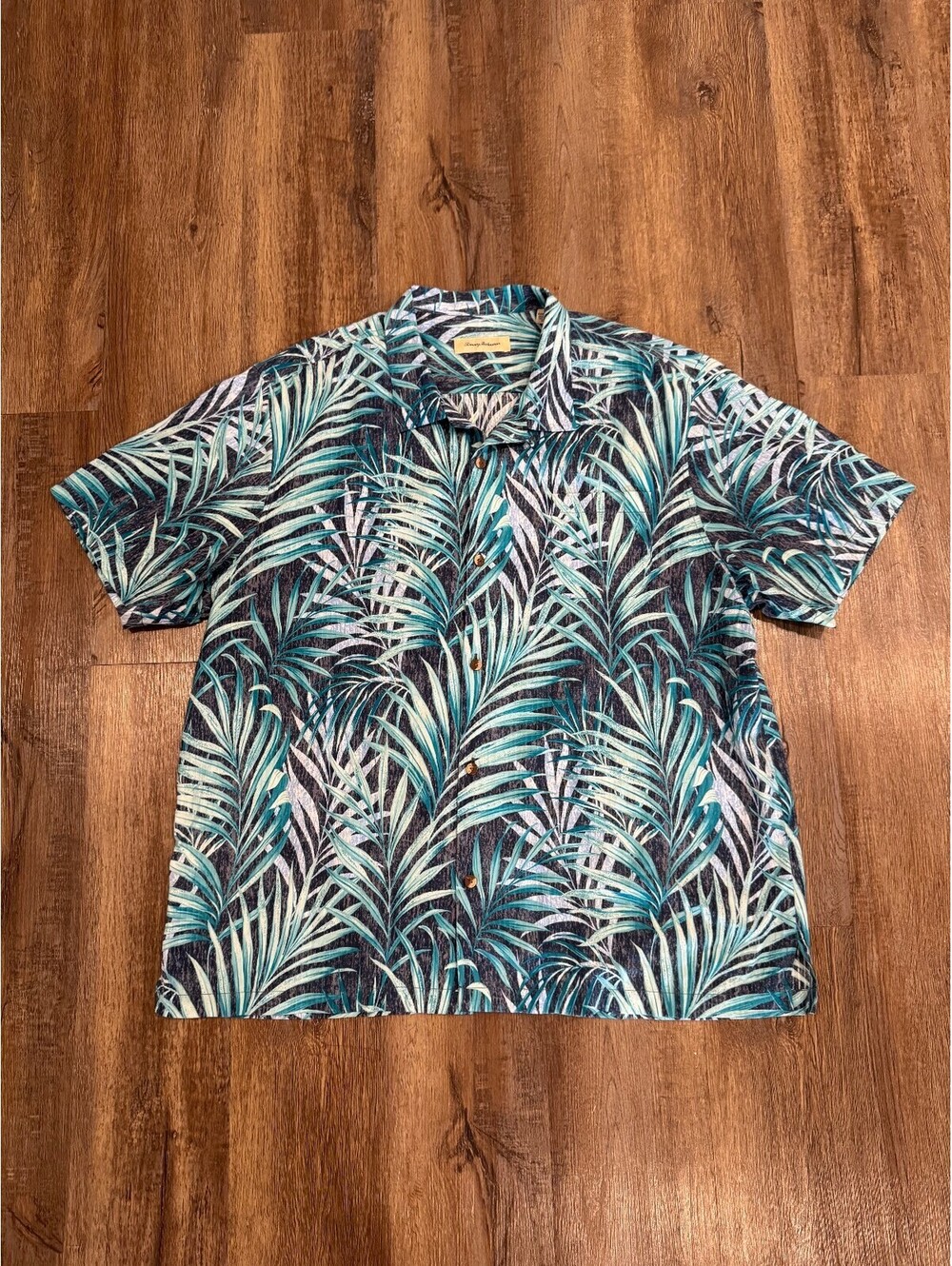 Tommy Bahama Men's XXXL Tropical Print Cotton Silk Blend Short Sleeve Shirt